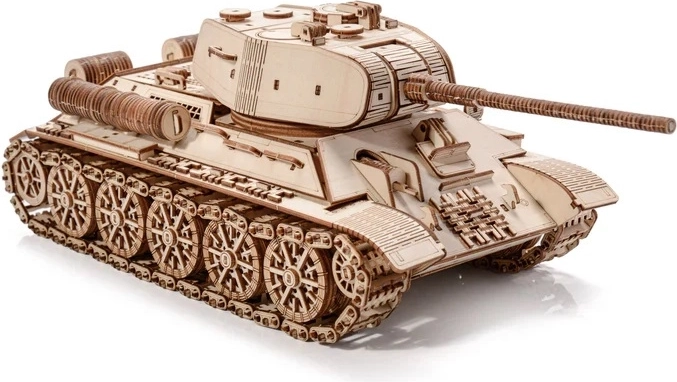 Realistyczny drewniany model czołgu T-34-85