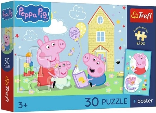 Puzzle dziecięce Premium Plus Kids Świnka Peppa – „Peppa ma plan” (30 elementów)