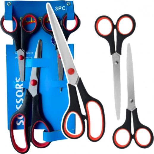 zestaw uniwersalnych nożyczek biurowych 3 szt.