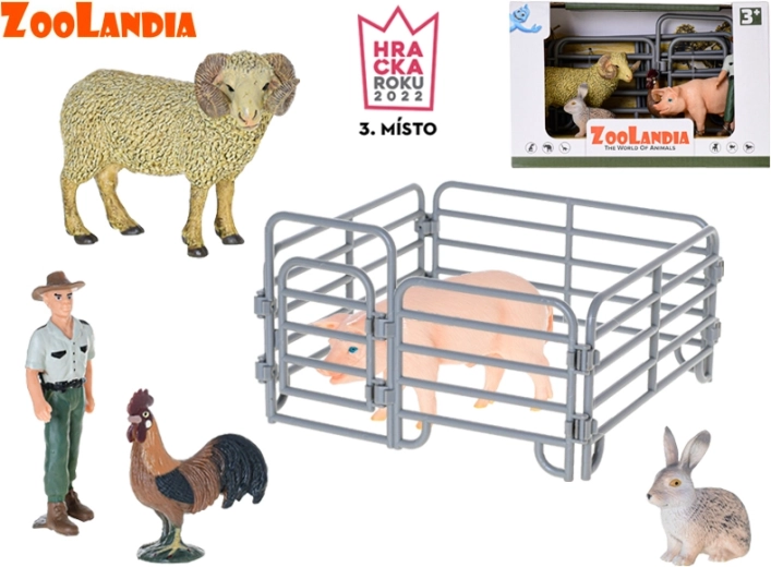 Zoolandia – baran i świnia z akcesoriami, zestaw figurek na farmę