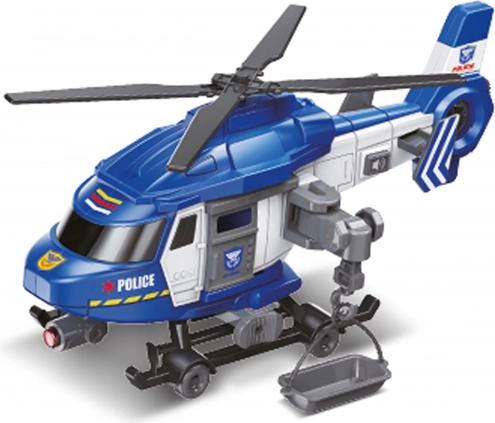 Policyjny helikopter z efektami