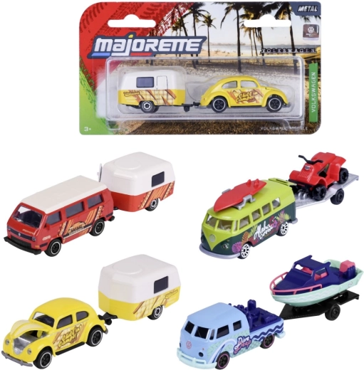 Metalowy samochodzik Volkswagen z przyczepą The Originals - 1 sztuka