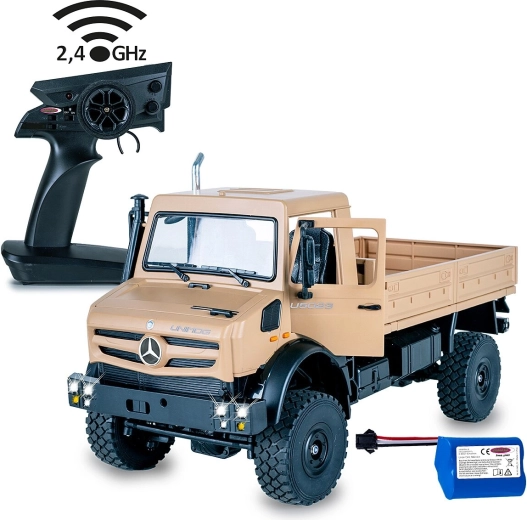 Terenowy samochód RC Mercedes-Benz Unimog U5023 1:14, beżowy