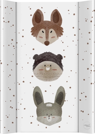 Ceba Baby miękka profilowana mata do przewijania na komodę Basic Cute Animals 50 × 70 cm