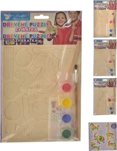 Kreatywny zestaw puzzli do kolorowania 15 × 20 cm (5 motywów)