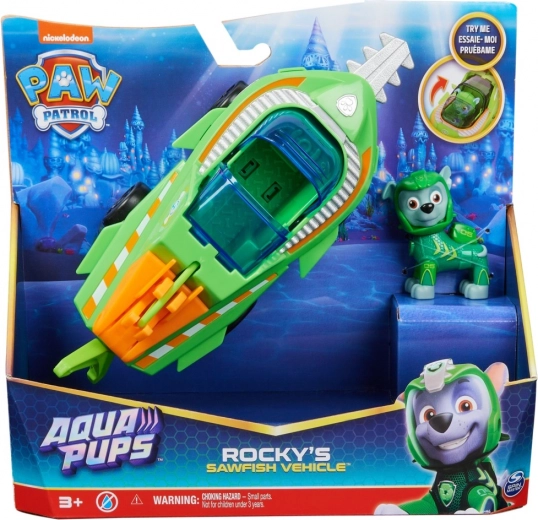 Psi patrol Aqua pojazdy z figurką Rocky