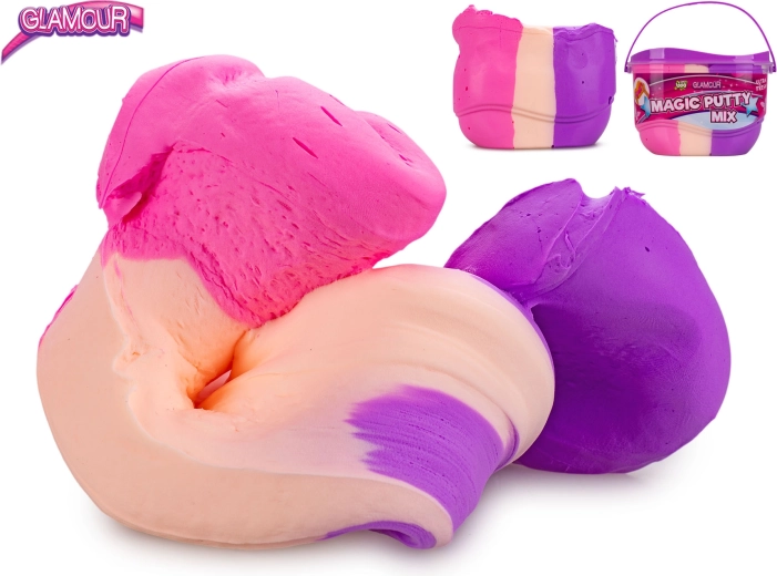 Glamour magiczna masa plastyczna 3 kolory w wiaderku