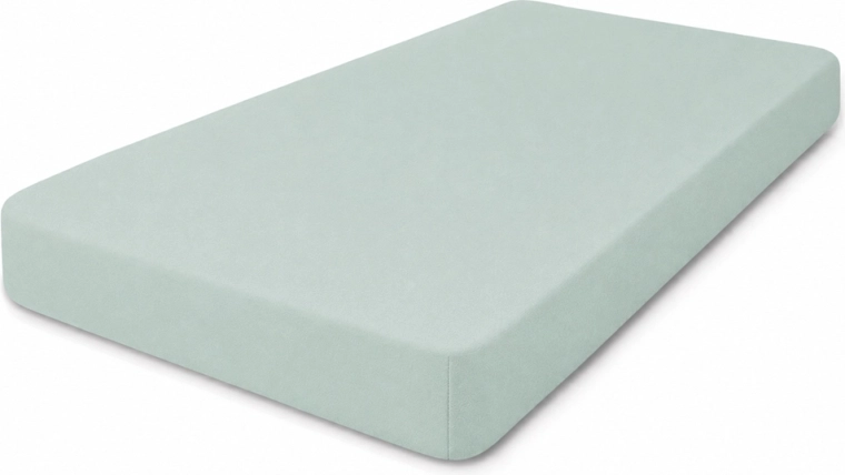 Babymatex prześcieradło jersey z gumką do łóżeczka 60 × 120 cm ecru (kość słoniowa) – Szałwiowa zieleń