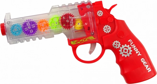Pistolet z kolorowymi światłami i dźwiękami - czerwony