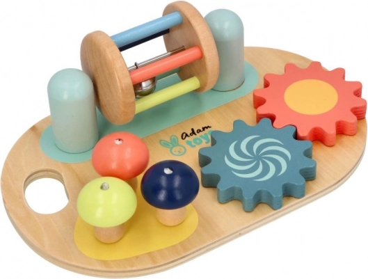 Drewniana sensoryczna aktywna tablica Adam Toys