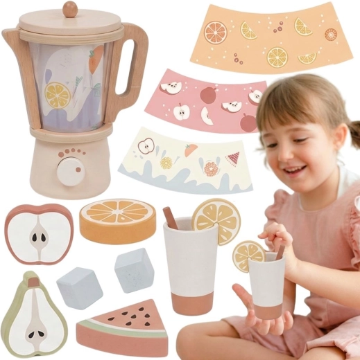 Tooky Toy drewniany mikser dziecięcy z akcesoriami (18 elementów)