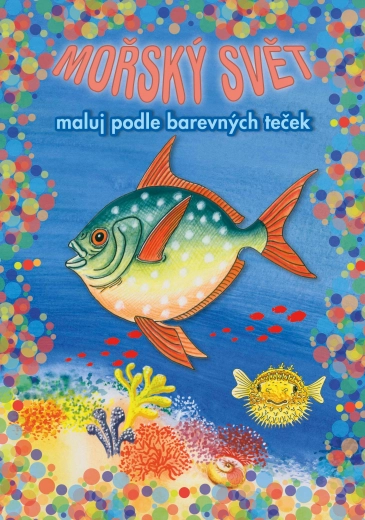 Kolorowanka A5 Świat morski Maluj według kolorowych kropek