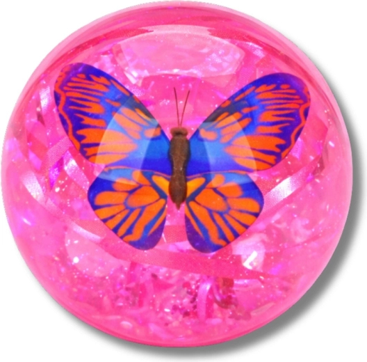 Lśniące konfetti i motyl w środku