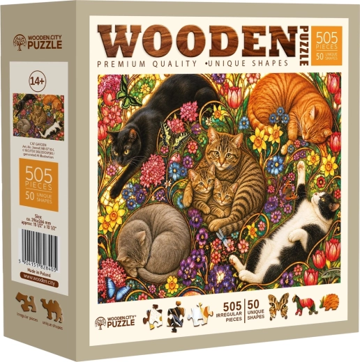 WOODEN CITY drewniane puzzle Koci ogród, 505 elementów