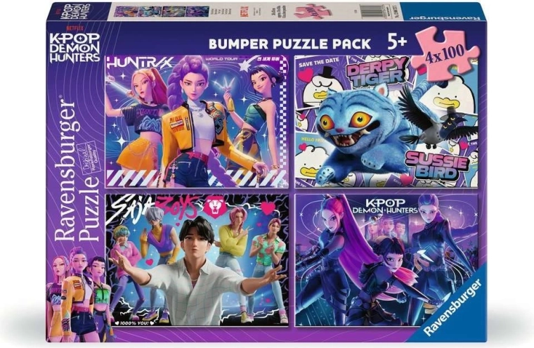 Puzzle Ravensburger K-pop: Łowczynie demonów 4×100 elementów