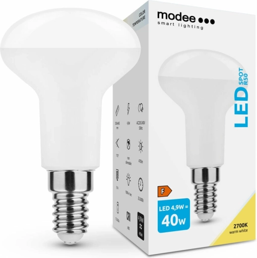 Modee Smart Lighting LED żarówka E14 4,9 W ciepła biała R50