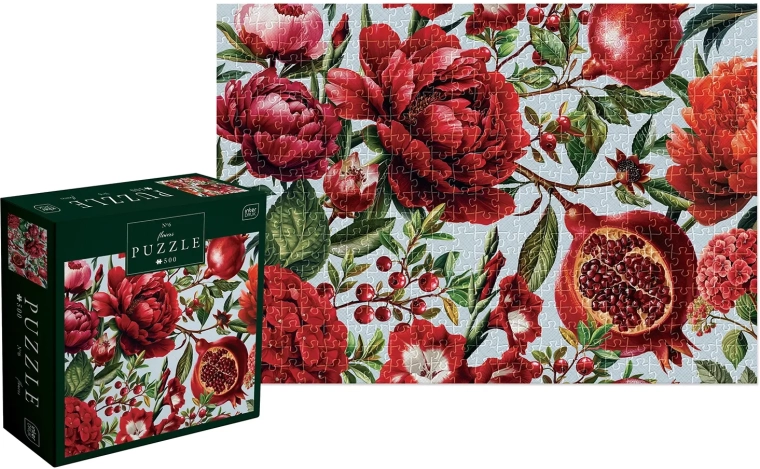 Puzzle kwiaty – czerwone kwiaty 500 elementów