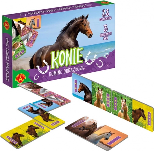 Ilustrowane domino Konie