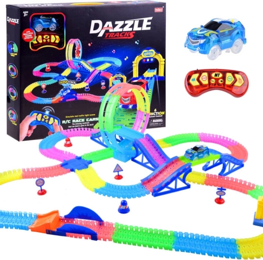 Fluorescencyjny tor wyścigowy zdalnie sterowany ze świetlnymi efektami 6,56 m