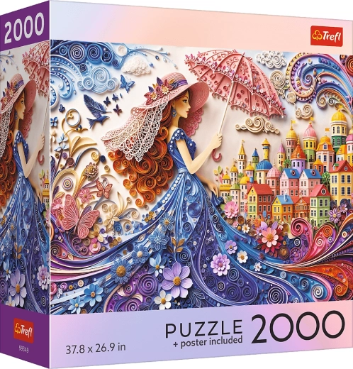 Puzzle Trefl USA Collection: Dama z parasolką, 2000 elementów