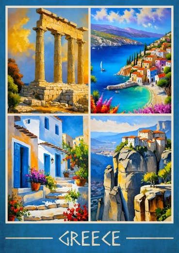 Enjoy Puzzle Greckie widoki 1000 elementów