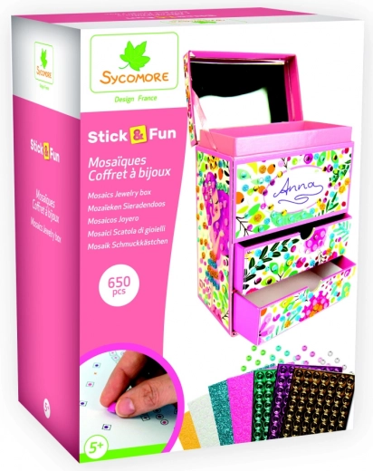 Stick & Fun mozaikowa 3D szkatułka na biżuterię dla dzieci