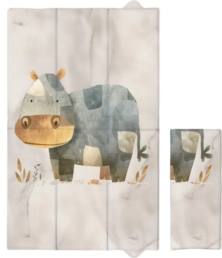 Ceba Baby turystyczna mata do przewijania Basic Cosy Hippo 80 × 50 cm