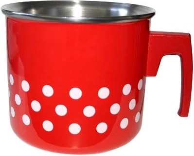 Emaliowany mlecznik PUNTÍK 2 l czerwony