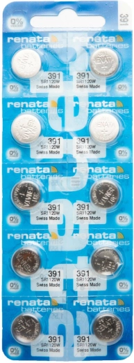 Renata 391 bateria guzikowa do zegarków 1,55 V 50 mAh, opakowanie 10 szt.