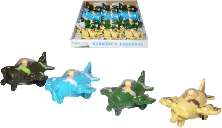 Plastowe samolocik z napędem ciernym