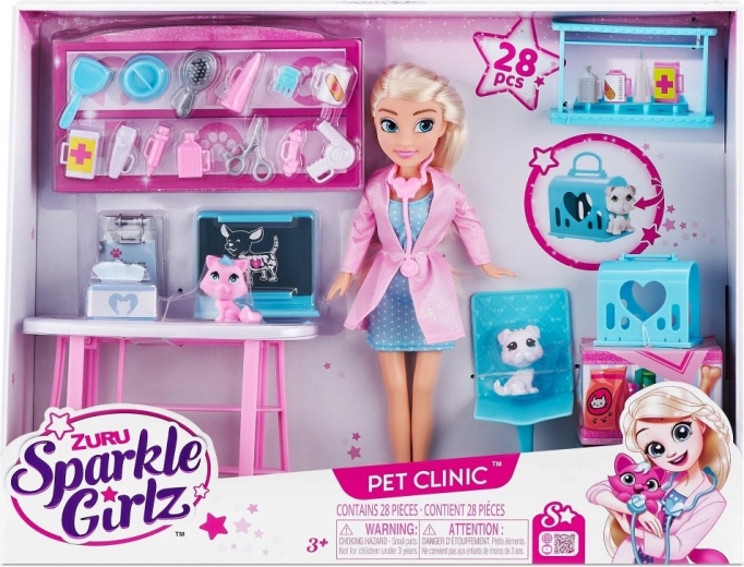 Lalka SPARKLE GIRLZ klinika weterynaryjna – duży zestaw do zabawy