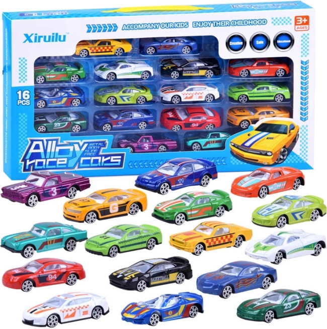 Zestaw metalowych autek 16 szt.