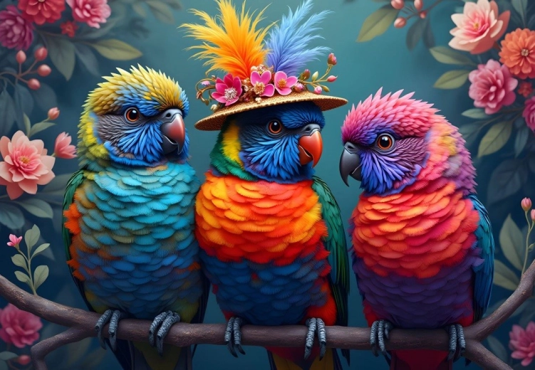 Bluebird puzzle Tęczowe papugi 1000 elementów