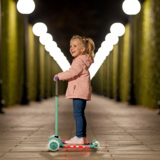 Kółka LED i świecąca platforma dla lepszej widoczności