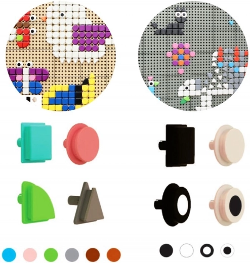 Masterkidz geometryczne elementy do tablicy STEM – 256 elementów