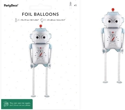 Foliowy balon robot mix 37 × 80 cm
