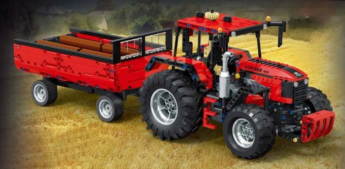 Konstruktor traktor z przyczepą 1284 elementy
