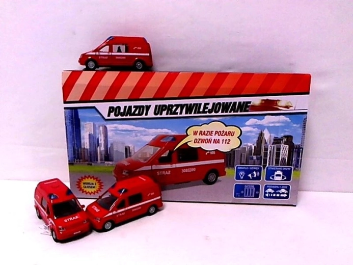 Wóz strażacki z dźwiękiem 14 cm