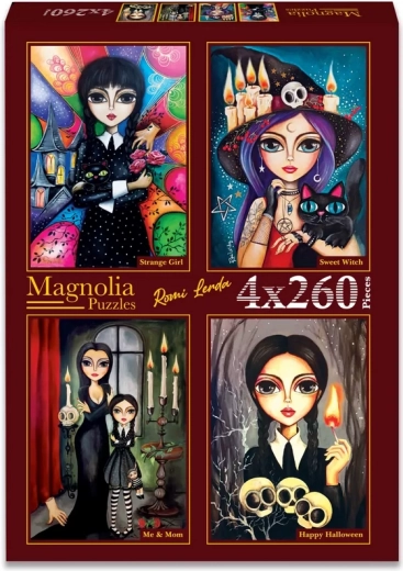 Zestaw puzzli Magnolia Szczęśliwe Halloween – 4×260 elementów