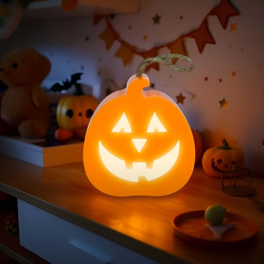 Halloweenowa dekoracja LED w kształcie dyni z oświetleniem RGB