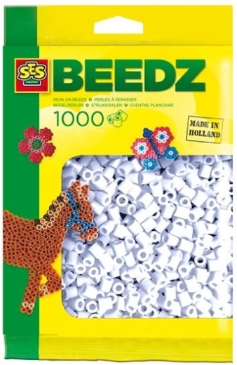 SES Creative koraliki do zaprasowywania białe 1000 szt.