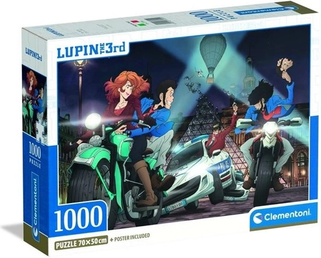 Clementoni kompaktowe puzzle 1000 elementów Lupin III