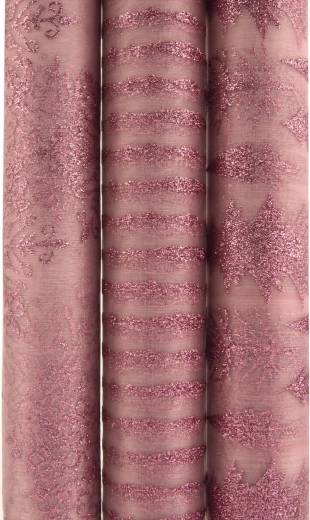 Różowa organza poliamidowa z cekinami 30 × 200 cm