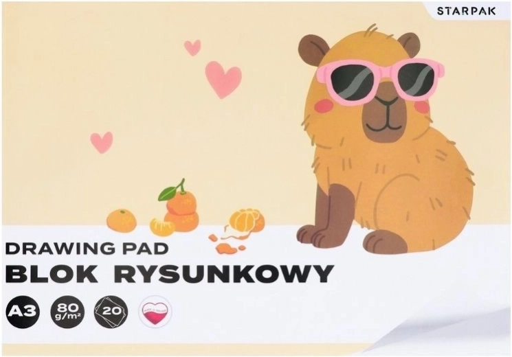 Blok rysunkowy A3 Kapibara - 1 szt.