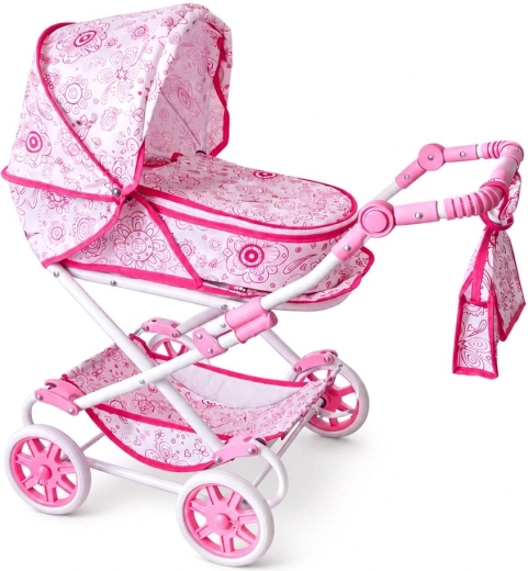 New Baby Monika Flowers wózek dla lalek 2w1