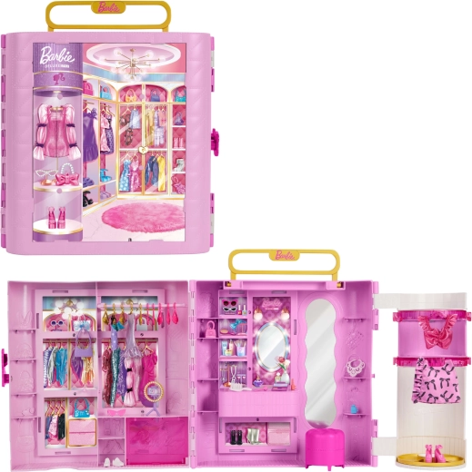 Mattel Barbie deluxe szafa na ubranka z toaletką i akcesoriami