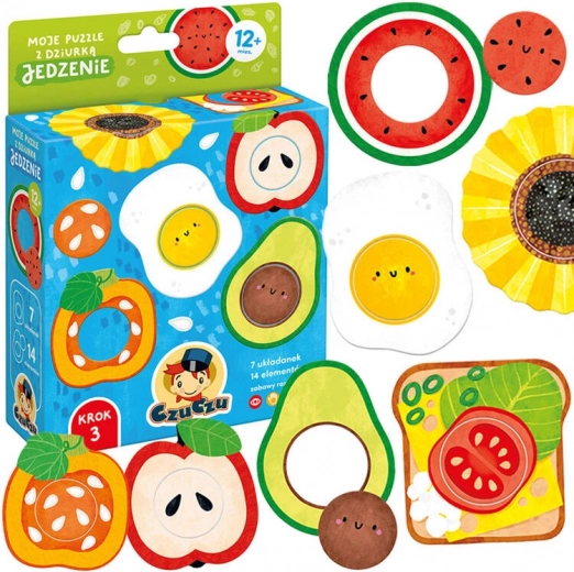 Moje puzzle z dziurką – jedzenie