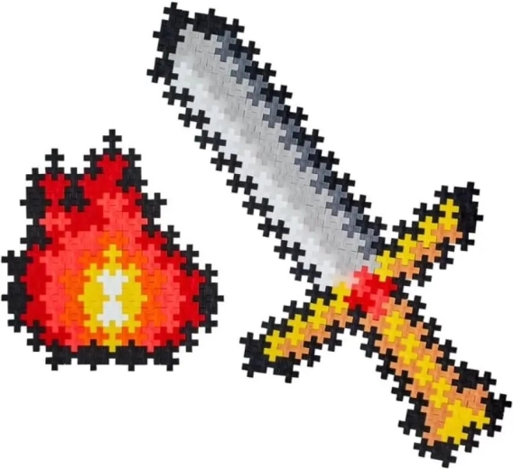 Pikselowy miecz jako dekoracja