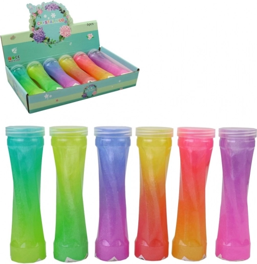 Butelka z plastelinowym slime putty 19 × 5 cm, 6 kolorów