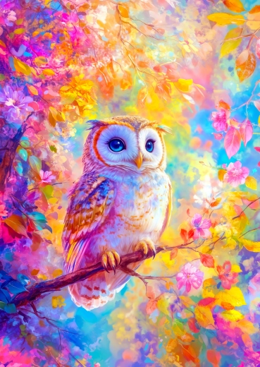 Puzzle Enjoy Pastelowa sowa 1000 elementów